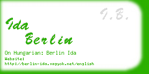 ida berlin business card